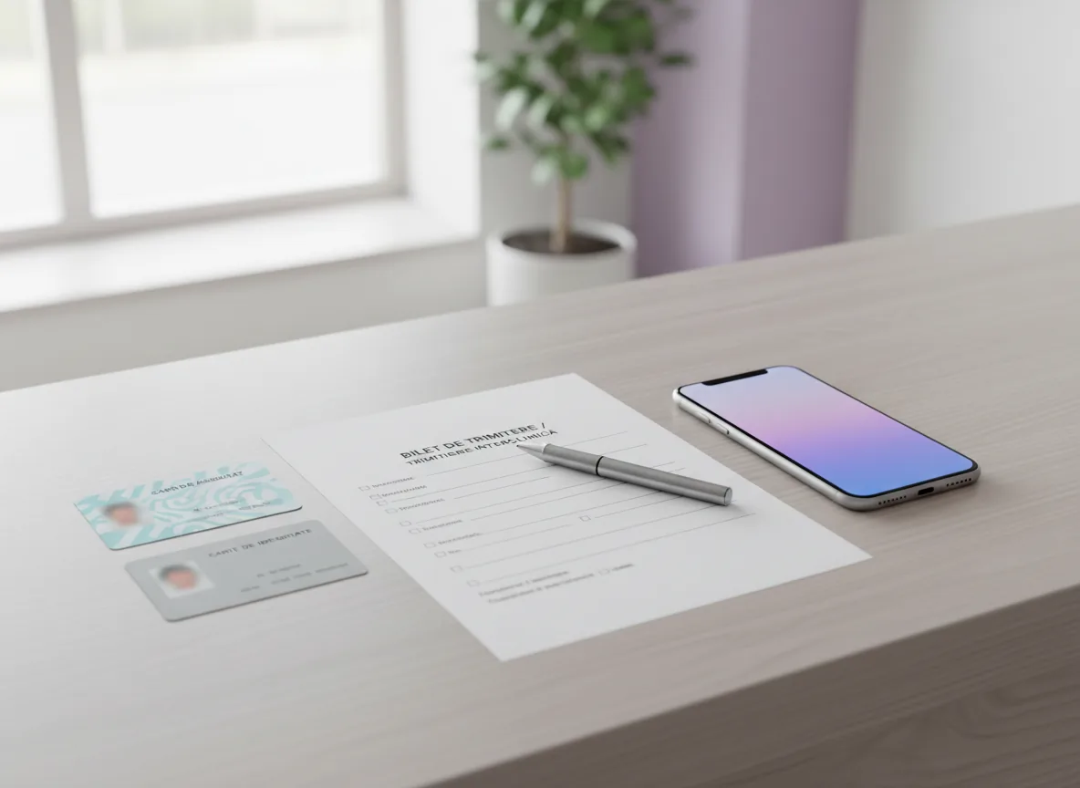 Acte necesare pentru consultație CAS: bilet de trimitere, card de sănătate și act de identitate