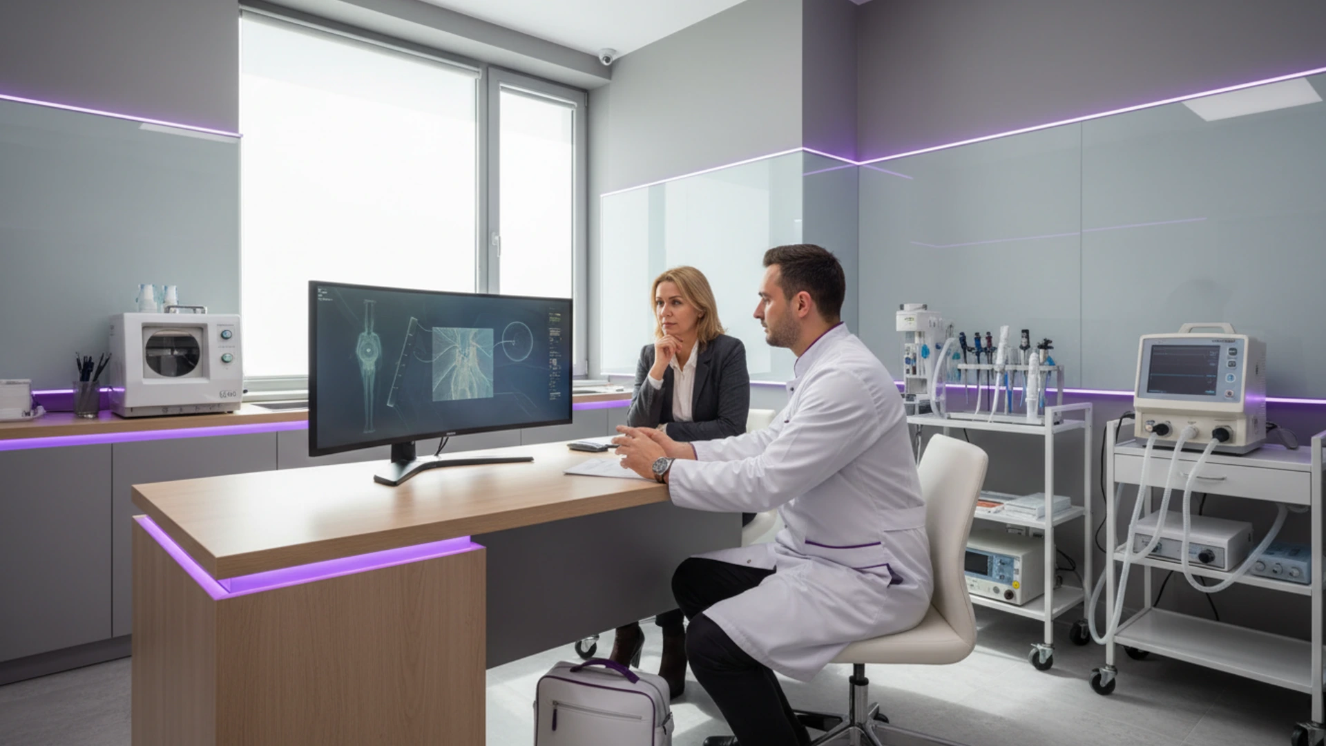 Consultație de chirurgie generală într-o clinică modernă