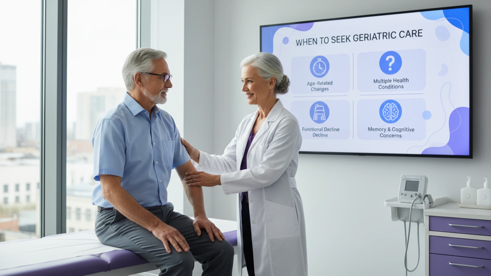 Evaluare medicală de geriatrie și gerontologie în cabinet