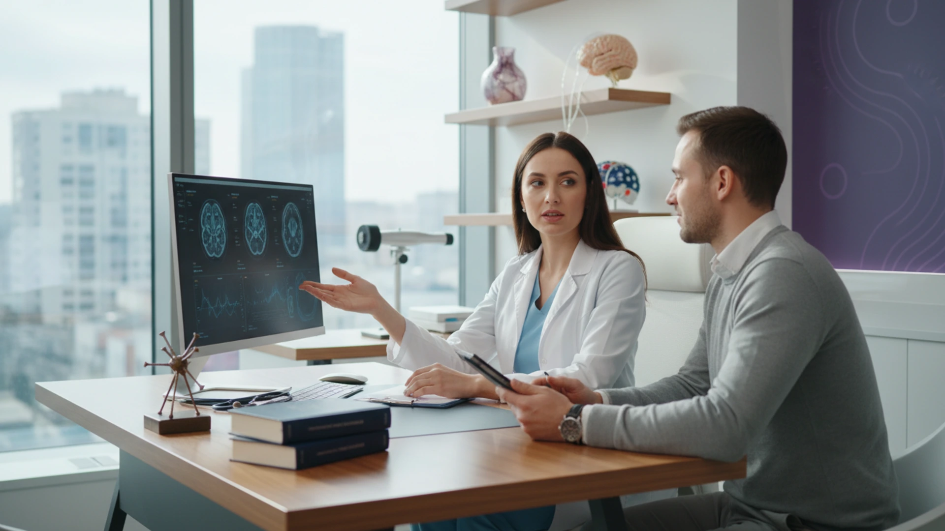 Consultație de neurologie într-o clinică modernă