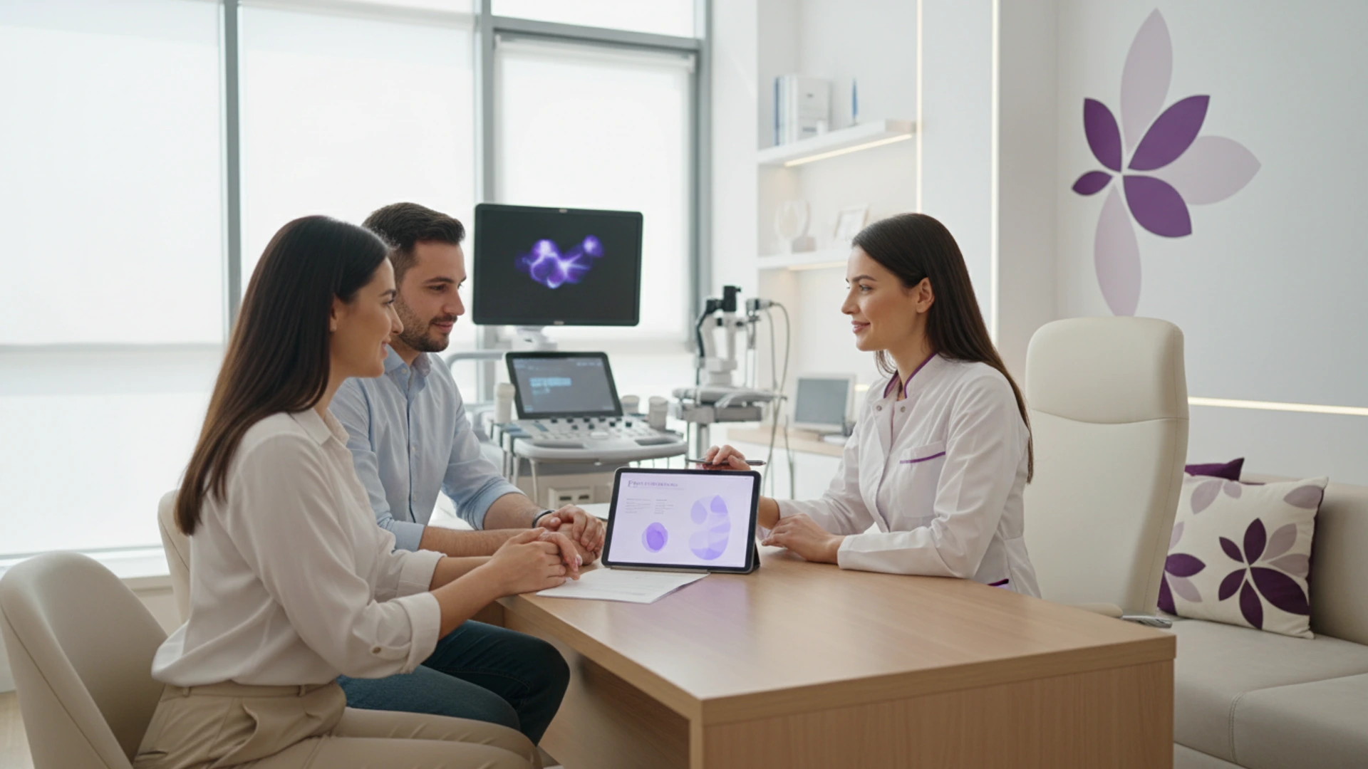 Consultație de obstetrica și ginecologie într-o clinică modernă