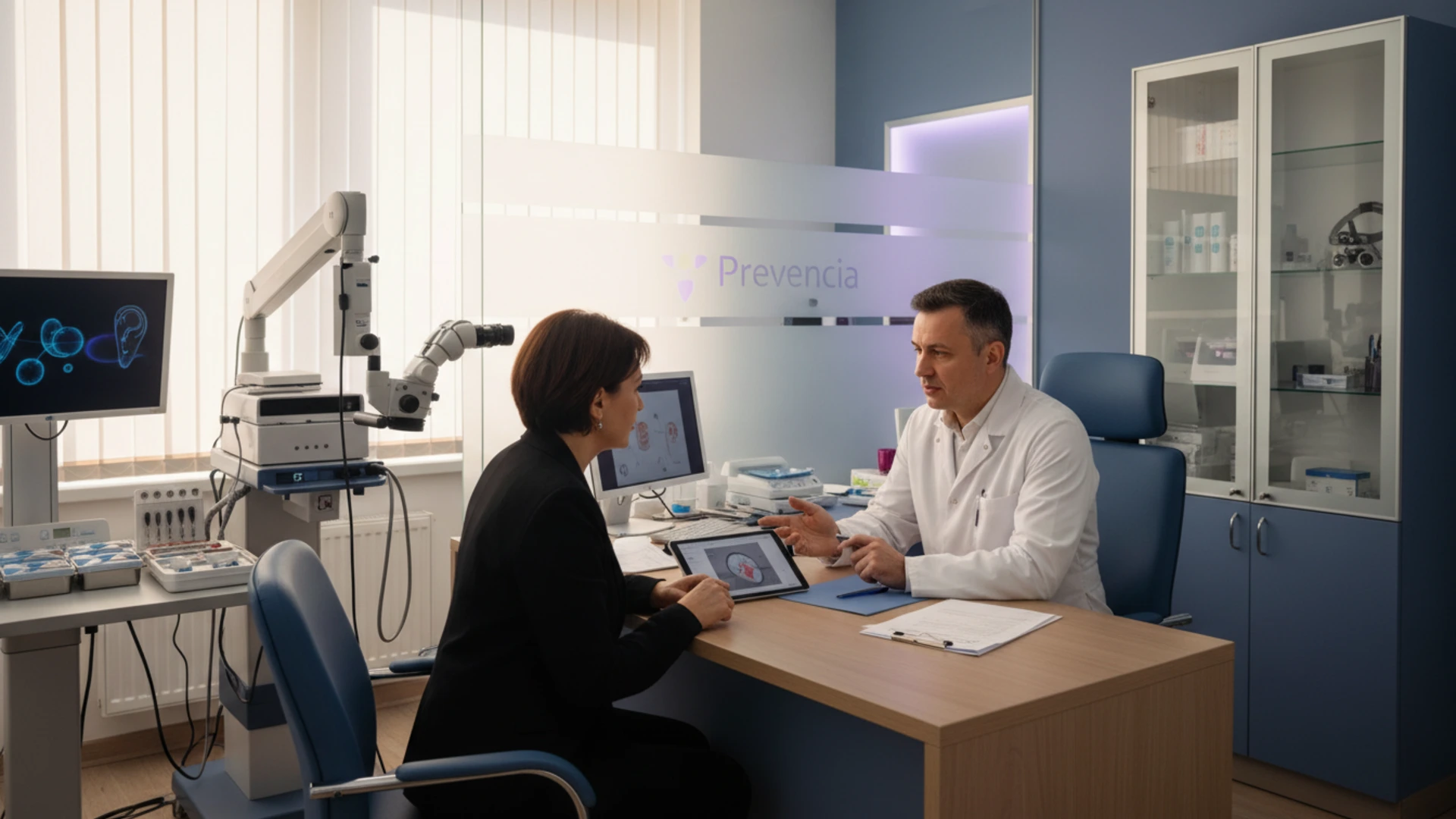 Consultație de orl într-o clinică modernă